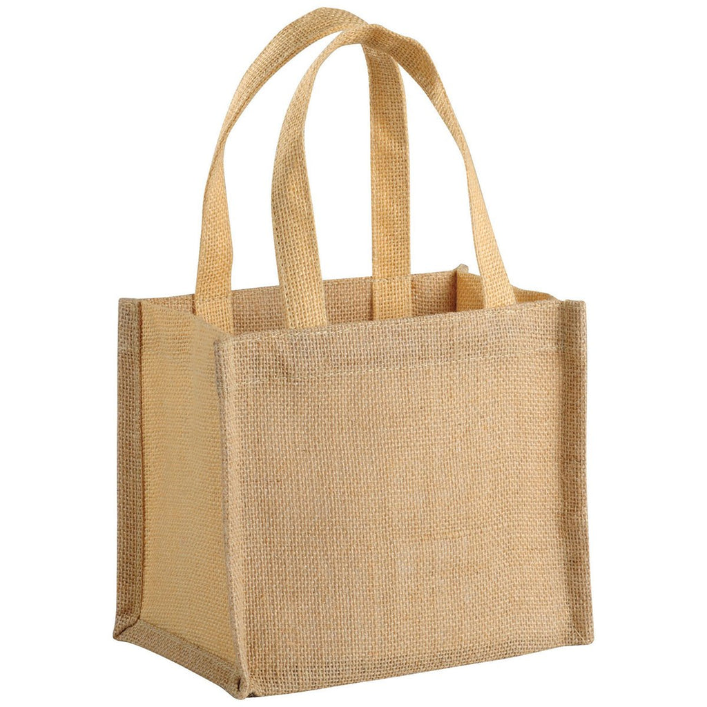 Bullet Cream Mini Jute Gift Tote