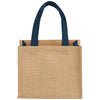 Bullet Navy Blue Mini Jute Gift Tote
