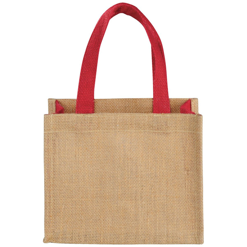 Bullet Red Mini Jute Gift Tote