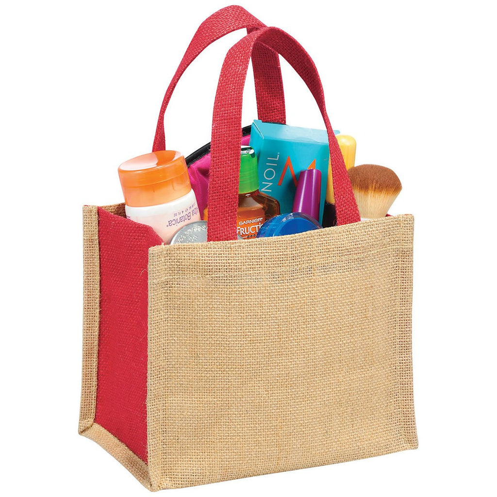 Bullet Red Mini Jute Gift Tote