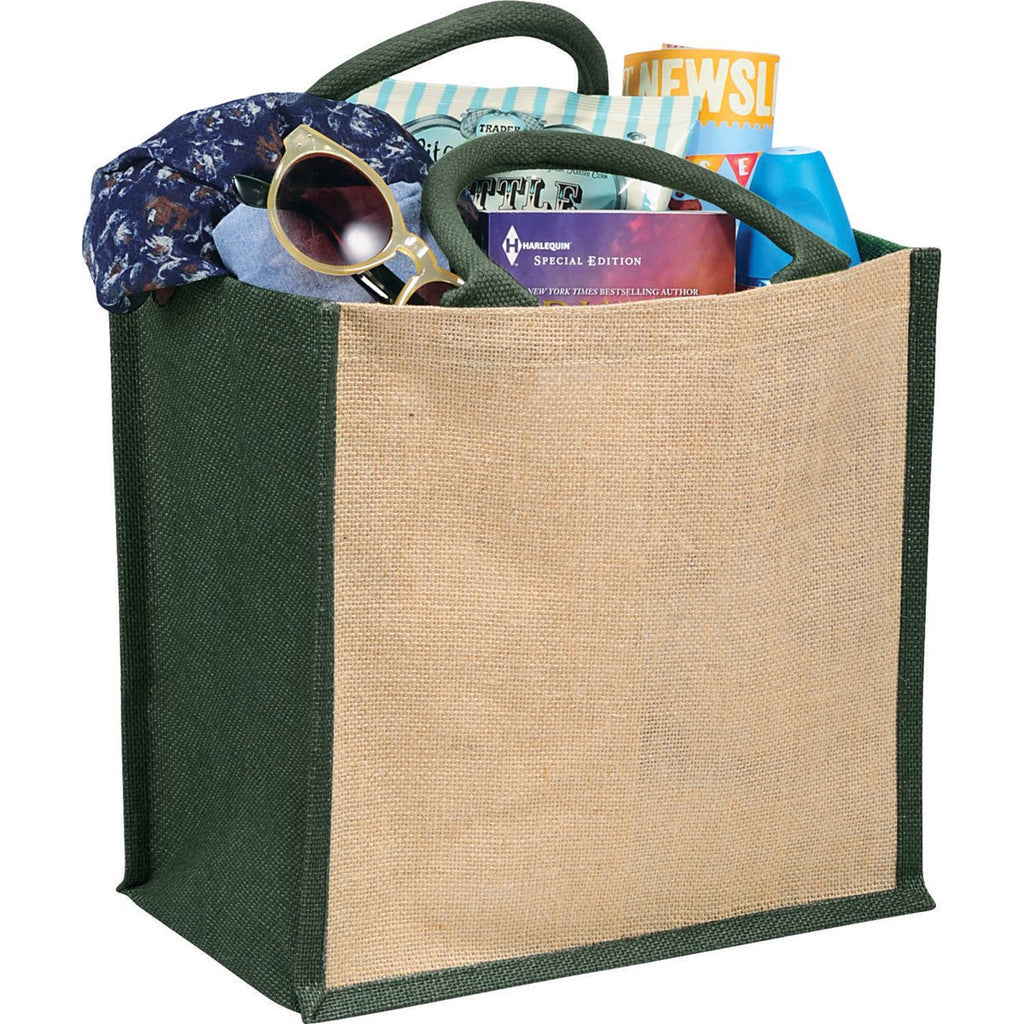 Bullet Hunter Green Medium Jute Gift Tote