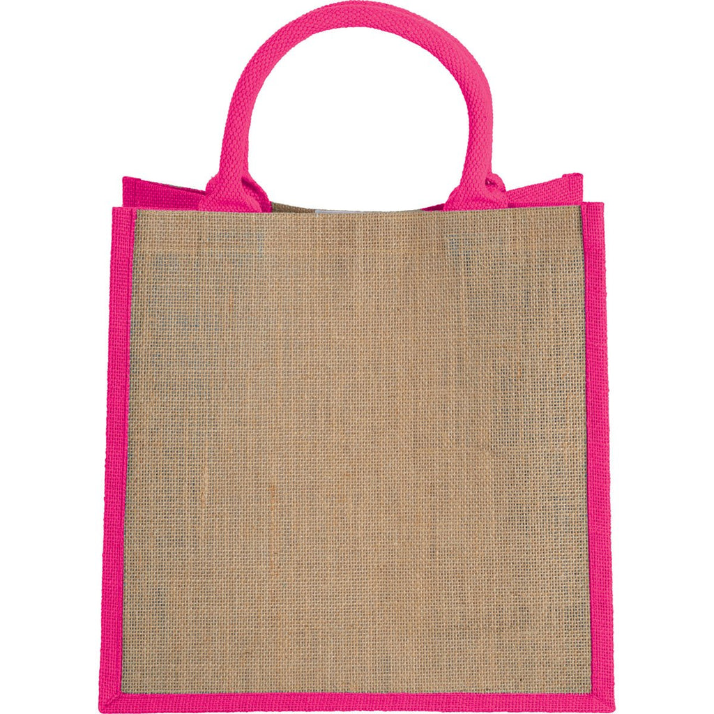 Bullet Magenta Medium Jute Gift Tote