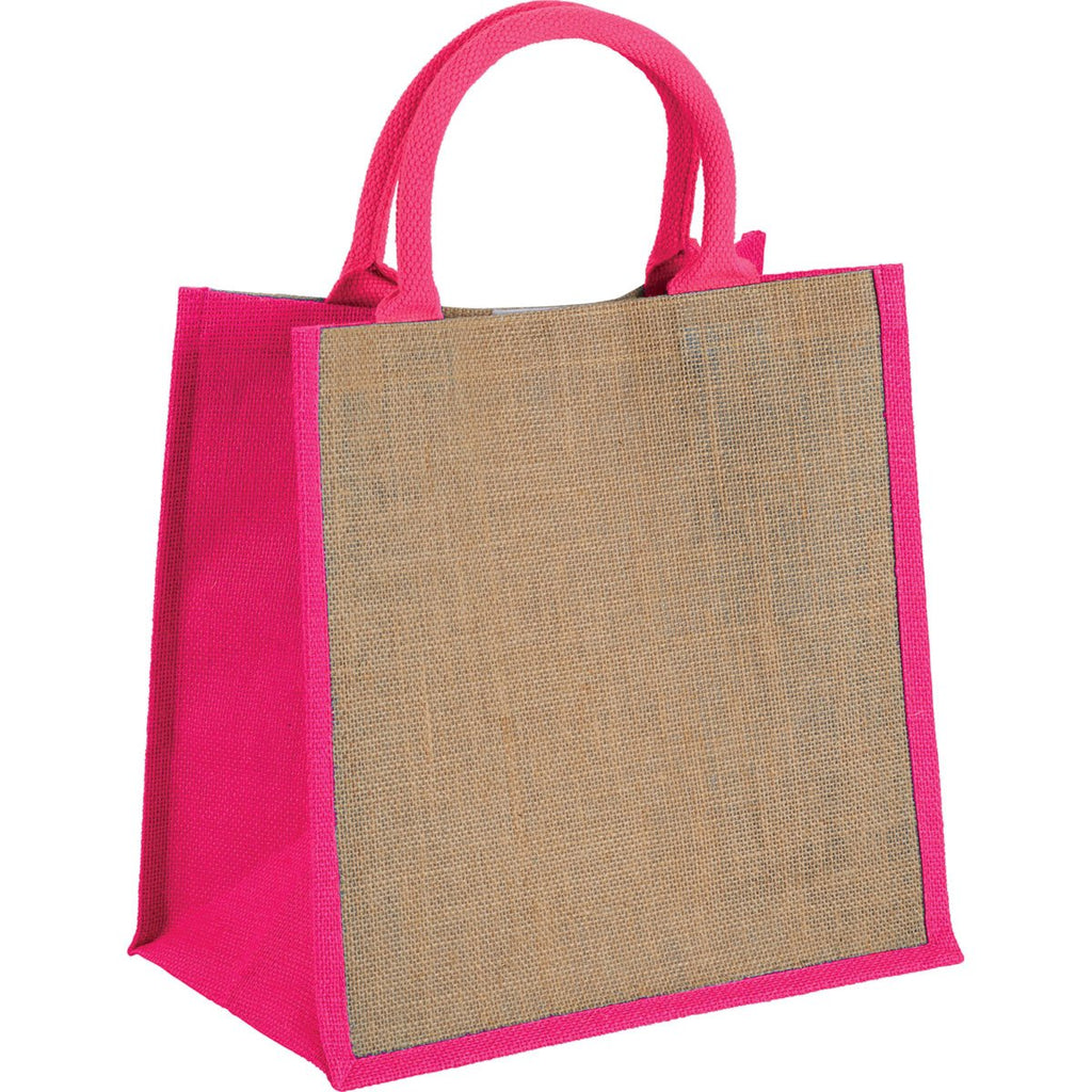 Bullet Magenta Medium Jute Gift Tote