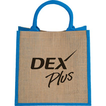 Bullet Process Blue Medium Jute Gift Tote