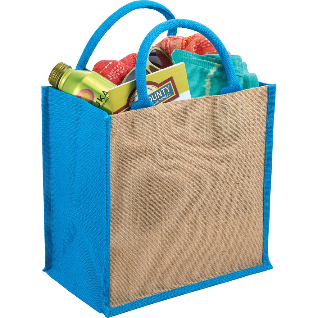 Bullet Process Blue Medium Jute Gift Tote