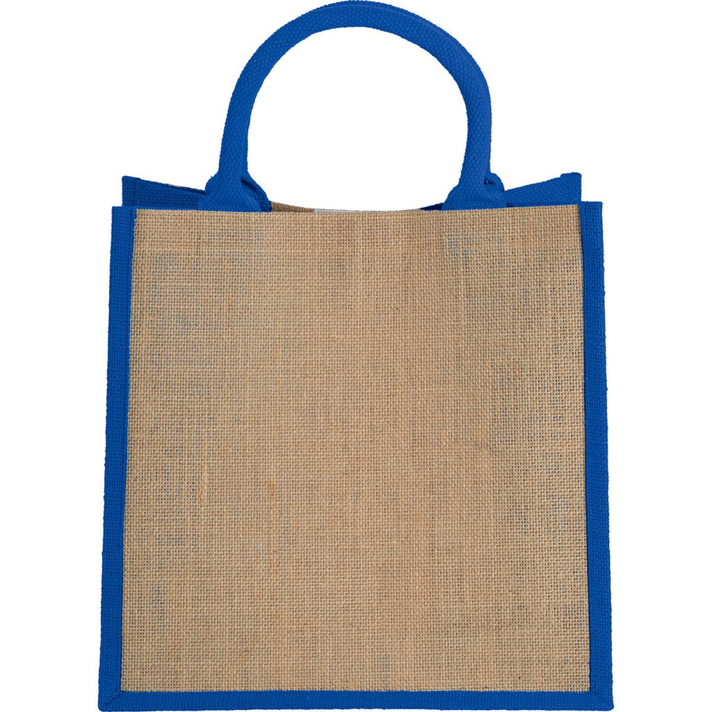 Bullet Royal Blue Medium Jute Gift Tote