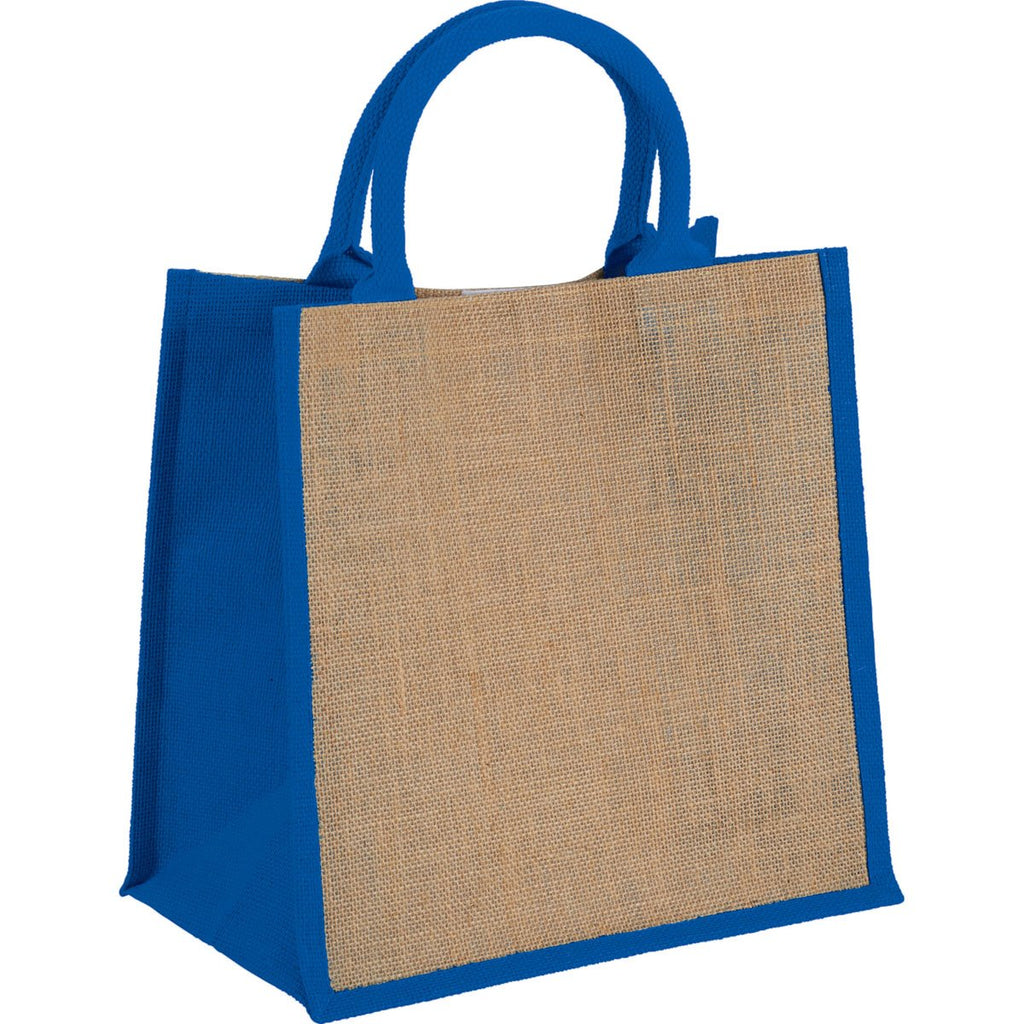 Bullet Royal Blue Medium Jute Gift Tote