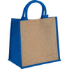 Bullet Royal Blue Medium Jute Gift Tote