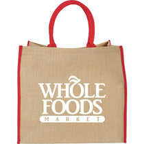 Bullet Red Large Jute Tote