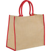 Bullet Red Large Jute Tote