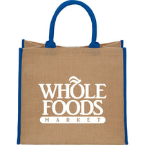 Bullet Royal Blue Large Jute Tote