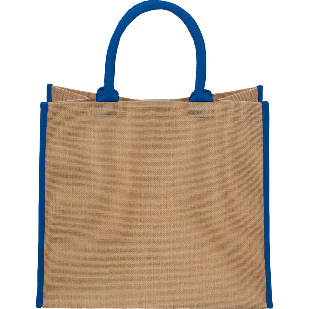 Bullet Royal Blue Large Jute Tote