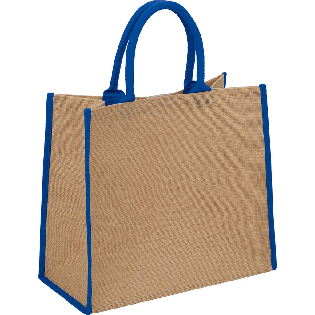 Bullet Royal Blue Large Jute Tote