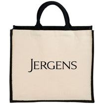 Bullet Black Metallic Jute Cotton Canvas Shopper Tote