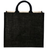 Bullet Black Metallic Jute Cotton Canvas Shopper Tote