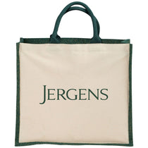 Bullet Hunter Green Metallic Jute Cotton Canvas Shopper Tote