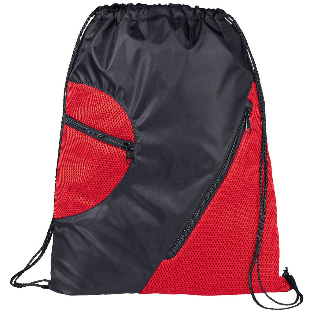 Bullet Red Zippered Mesh Drawstring Sportspack