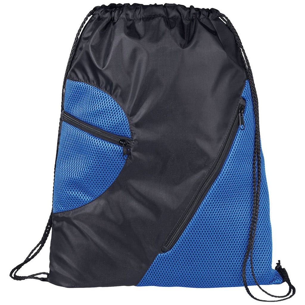 Bullet Royal Blue Zippered Mesh Drawstring Sportspack