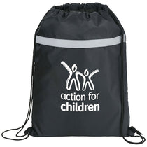 Bullet Black Reflecta Pocket Drawstring Bag