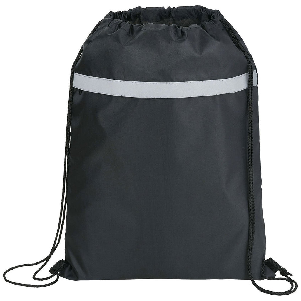 Bullet Black Reflecta Pocket Drawstring Bag