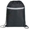 Bullet Black Reflecta Pocket Drawstring Bag