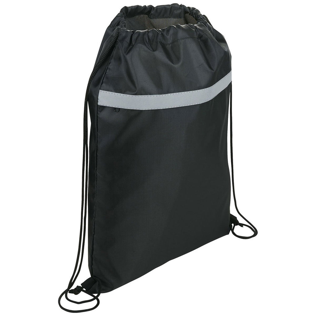 Bullet Black Reflecta Pocket Drawstring Bag