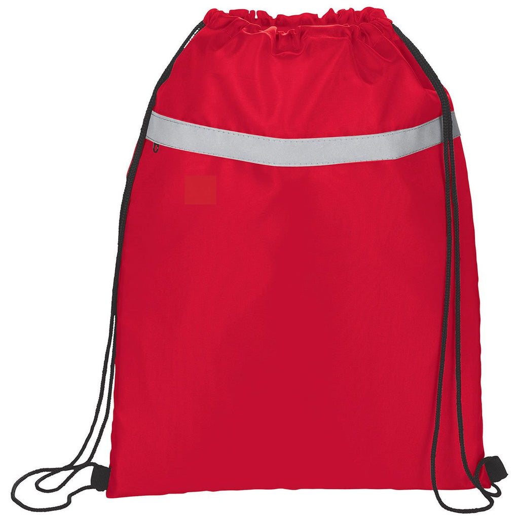 Bullet Red Reflecta Pocket Drawstring Bag
