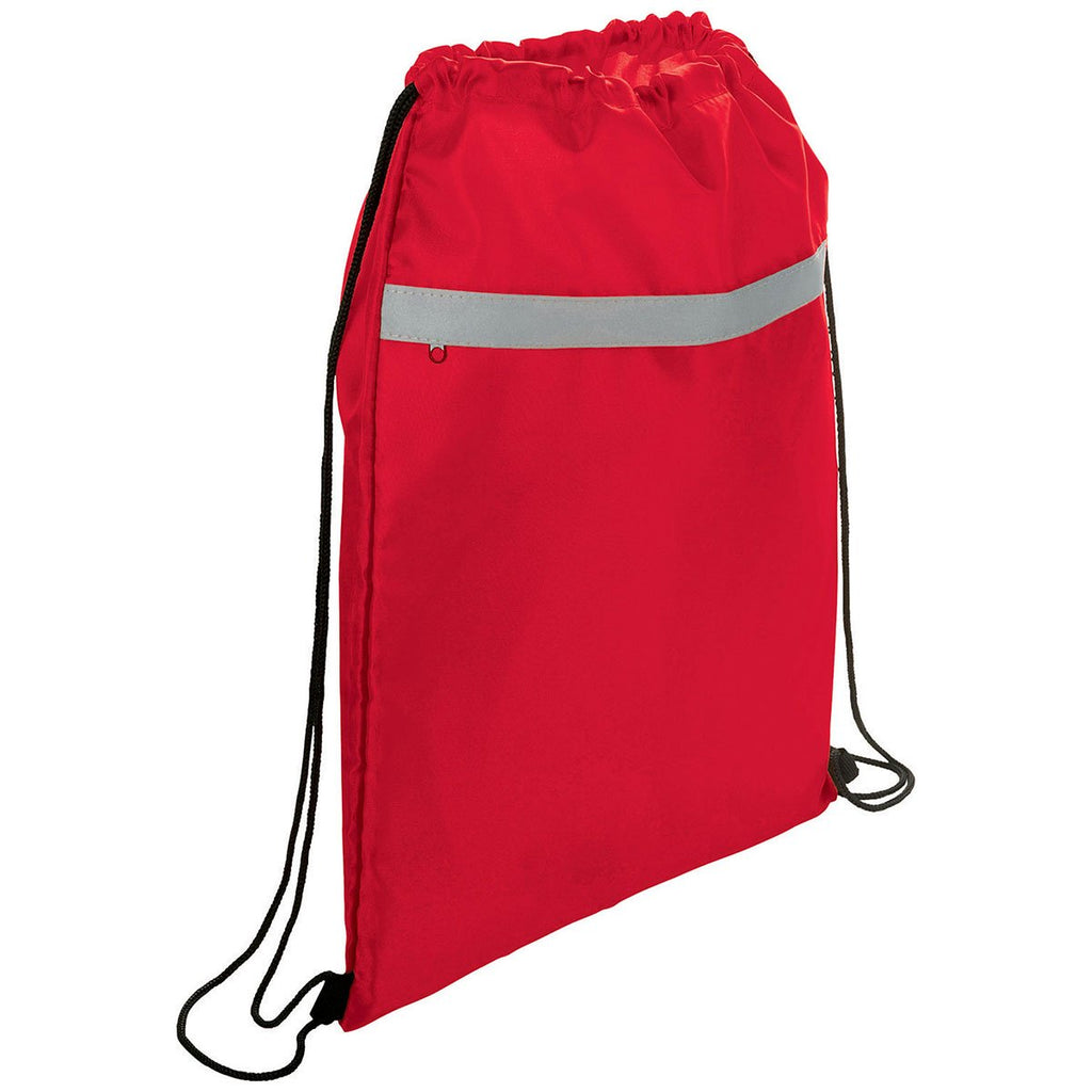 Bullet Red Reflecta Pocket Drawstring Bag