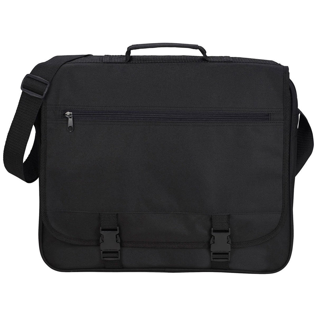 Bullet Black Anchorage Double Clip Messenger Bag