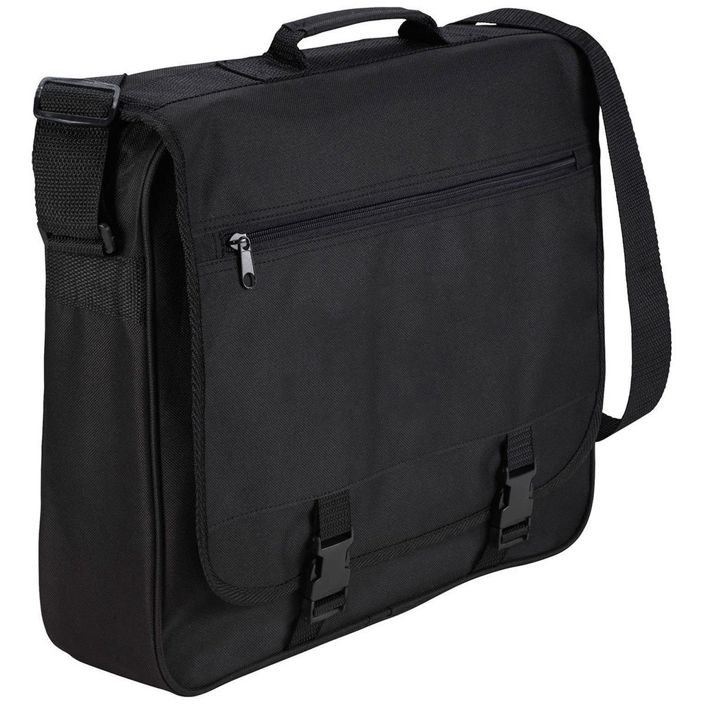 Bullet Black Anchorage Double Clip Messenger Bag
