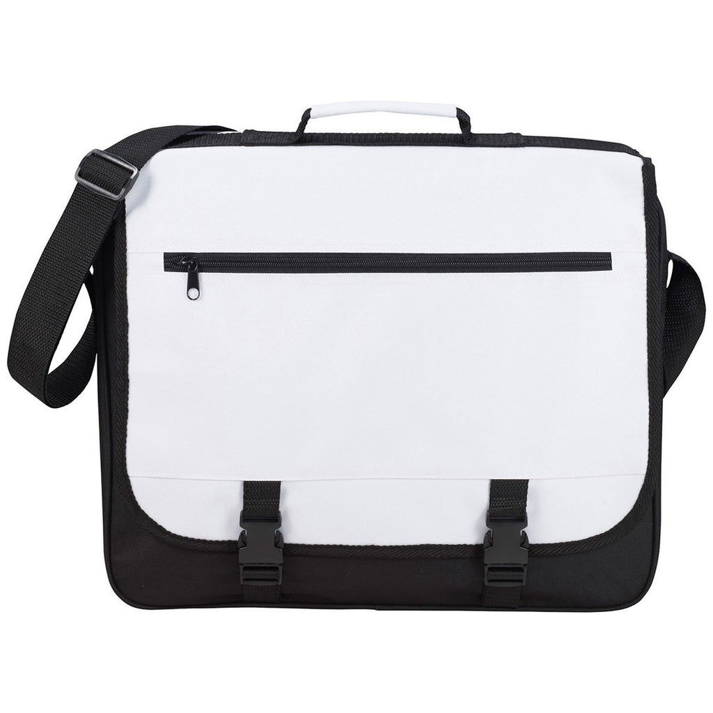 Bullet White Anchorage Double Clip Messenger Bag