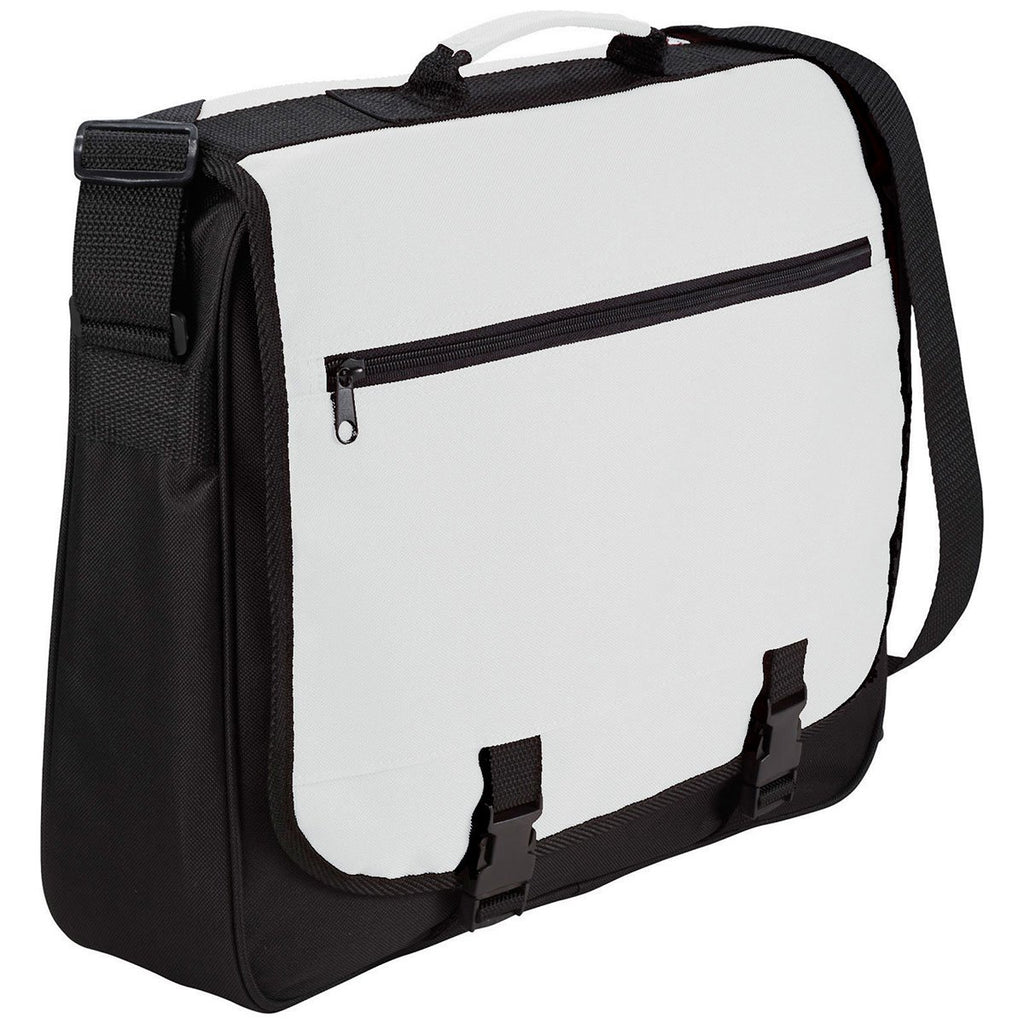 Bullet White Anchorage Double Clip Messenger Bag