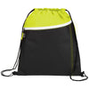 Bullet Lime Green Slant Front Pocket Drawstring Bag