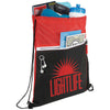 Bullet Red Slant Front Pocket Drawstring Bag