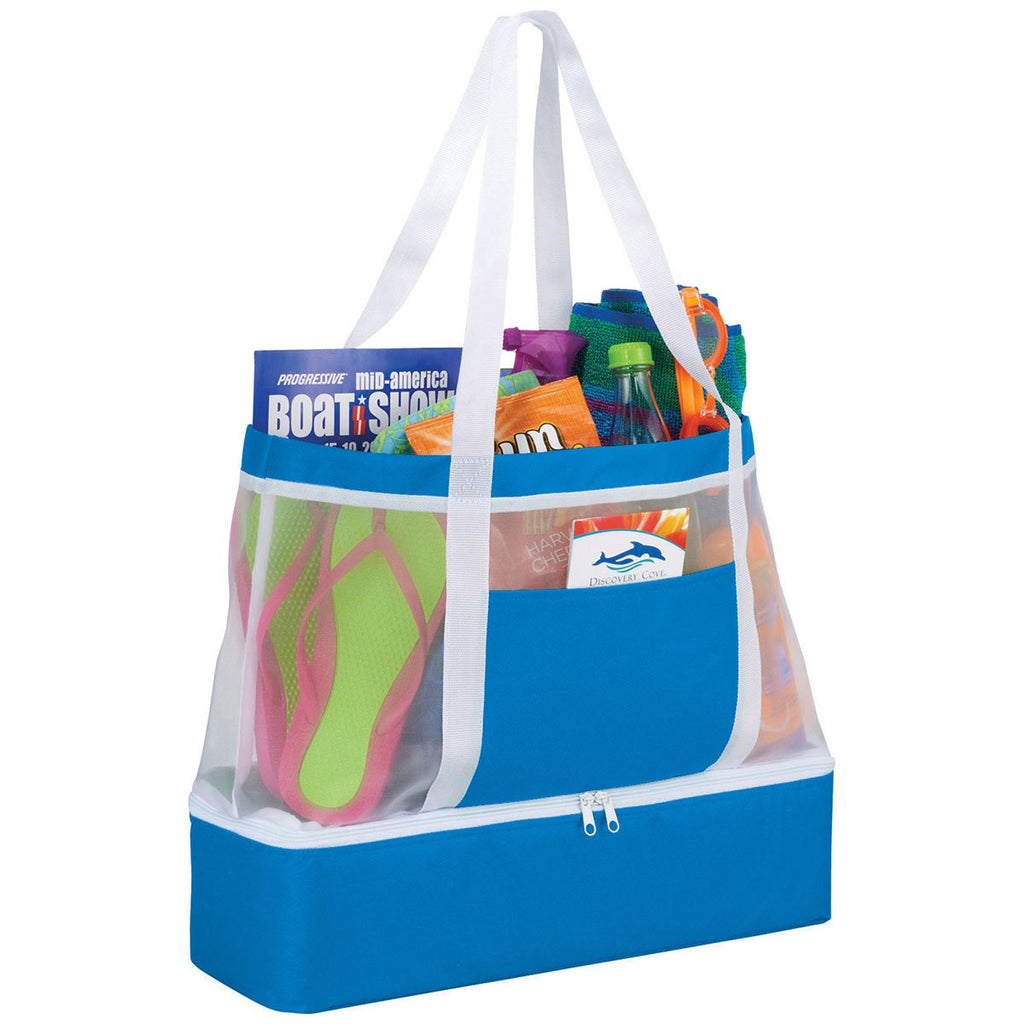Bullet Process Blue Mesh Outdoor 12-Can Cooler Tote