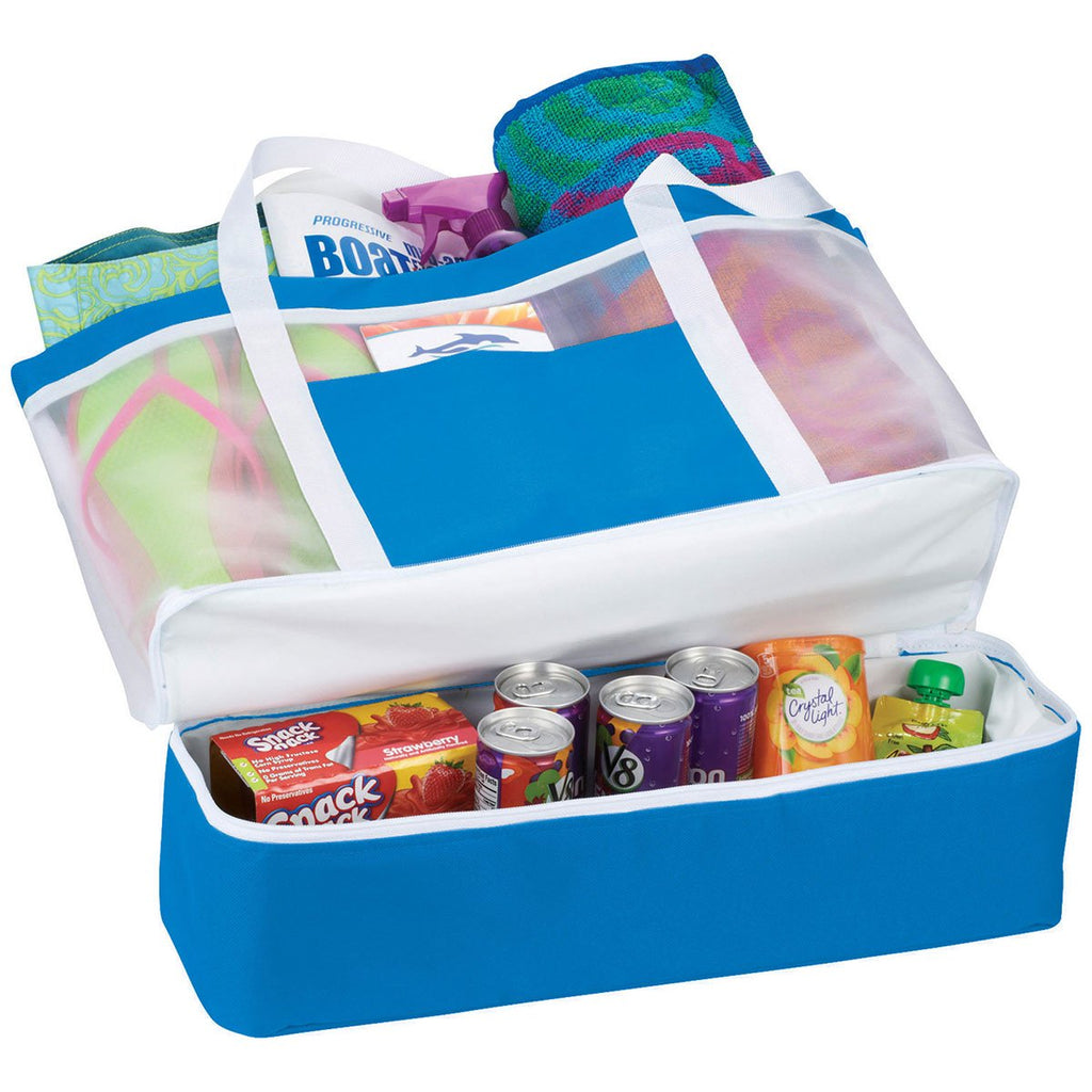 Bullet Process Blue Mesh Outdoor 12-Can Cooler Tote