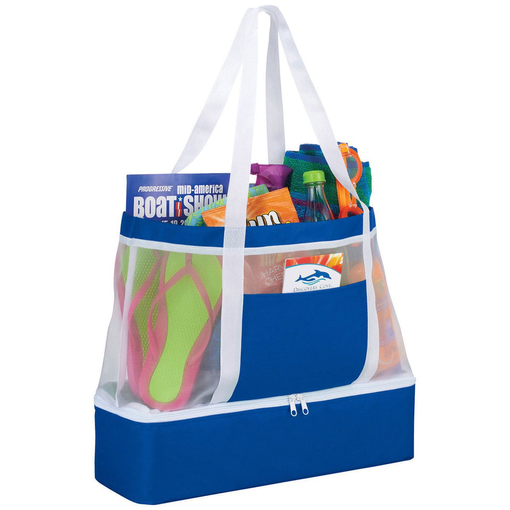 Bullet Royal Blue Mesh Outdoor 12-Can Cooler Tote