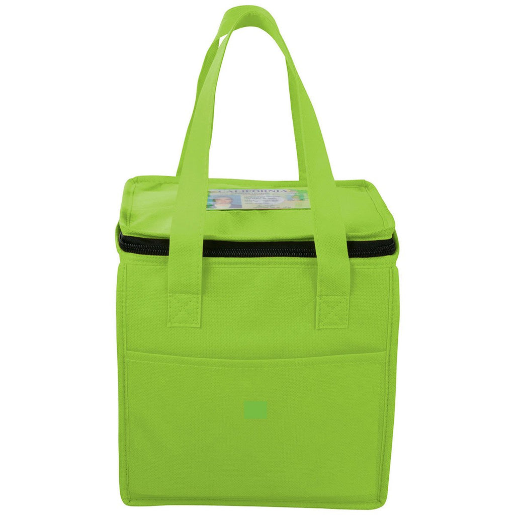 Bullet Lime Green Cube 9-Can Non-Woven Lunch Cooler