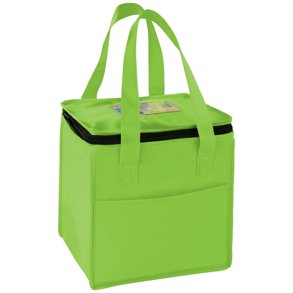 Bullet Lime Green Cube 9-Can Non-Woven Lunch Cooler