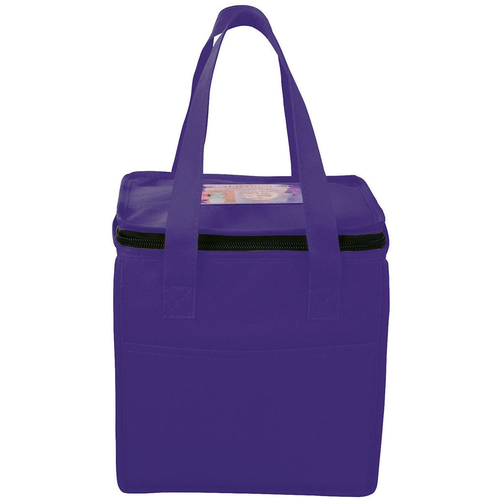 Bullet Purple Cube 9-Can Non-Woven Lunch Cooler