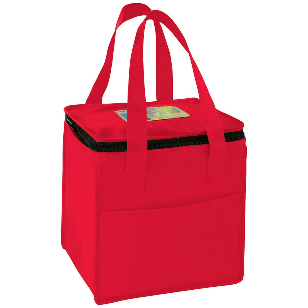 Bullet Red Cube 9-Can Non-Woven Lunch Cooler