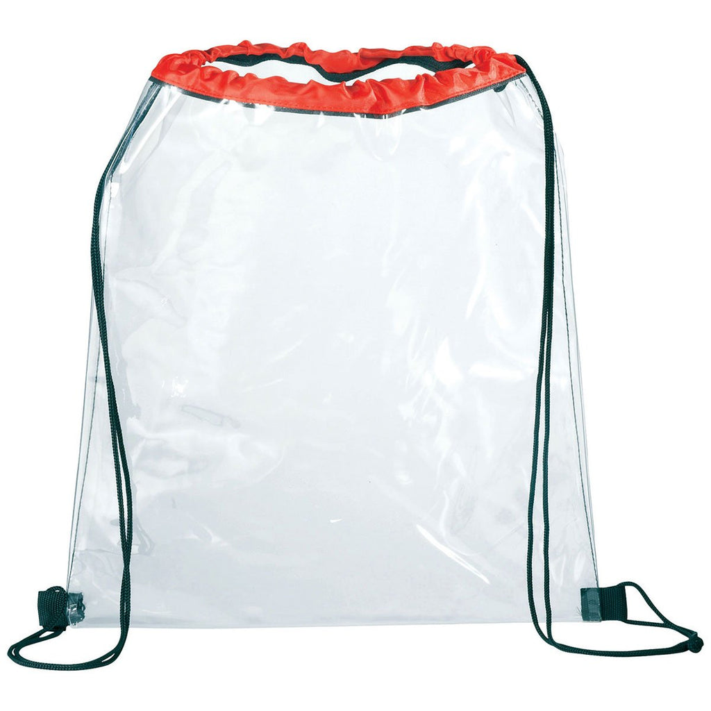Bullet Red Rally Clear Drawstring Bag