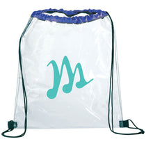 Bullet Royal Blue Rally Clear Drawstring Bag