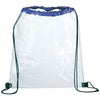 Bullet Royal Blue Rally Clear Drawstring Bag