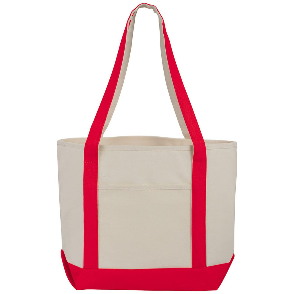 Bullet Red Classic 12oz Cotton Canvas Boat Tote