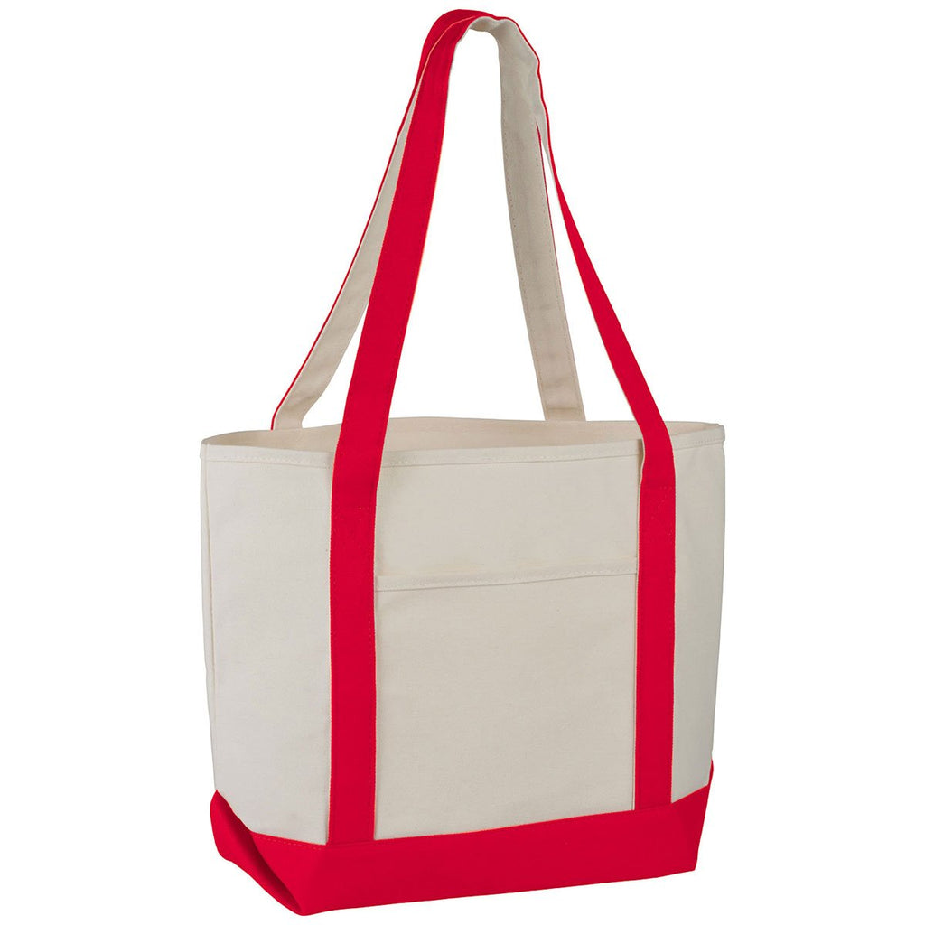 Bullet Red Classic 12oz Cotton Canvas Boat Tote