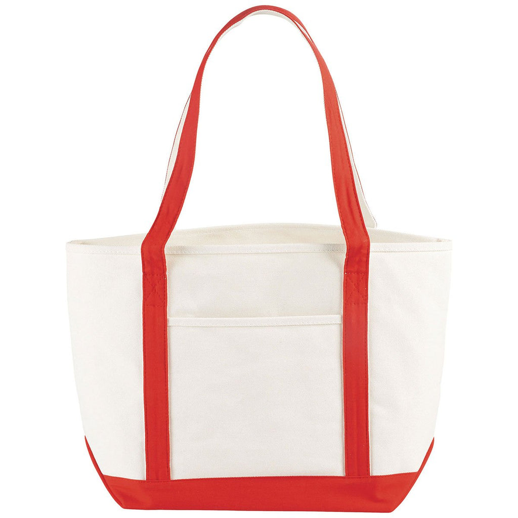 Bullet Red Atlantic 18oz Cotton Canvas Boat Tote