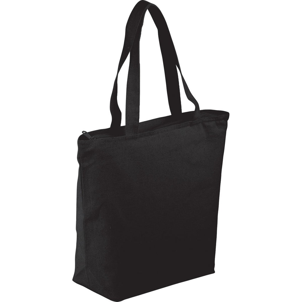 Bullet Black Maine 8oz Cotton Canvas Zippered Tote