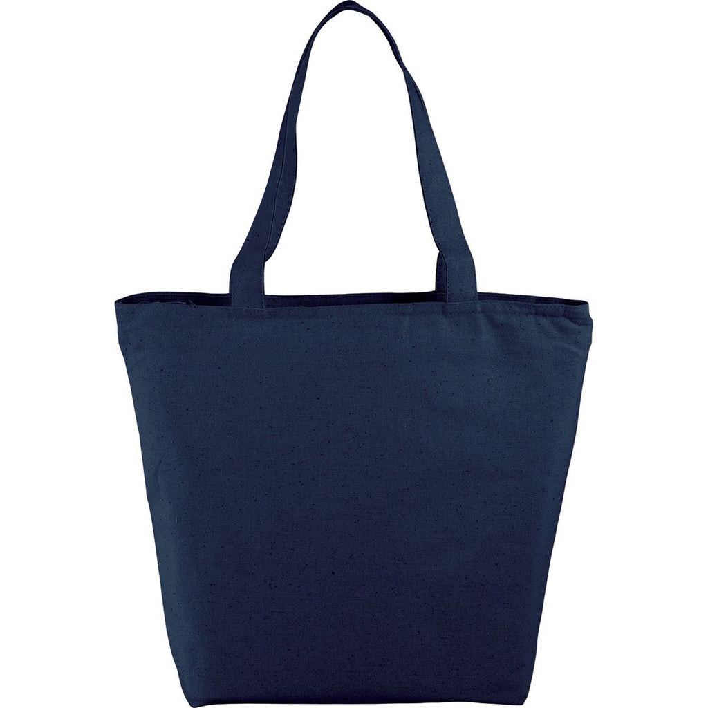 Bullet Navy Blue Maine 8oz Cotton Canvas Zippered Tote