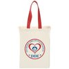 Bullet Red Natural 5oz Cotton Canvas Grocery Tote